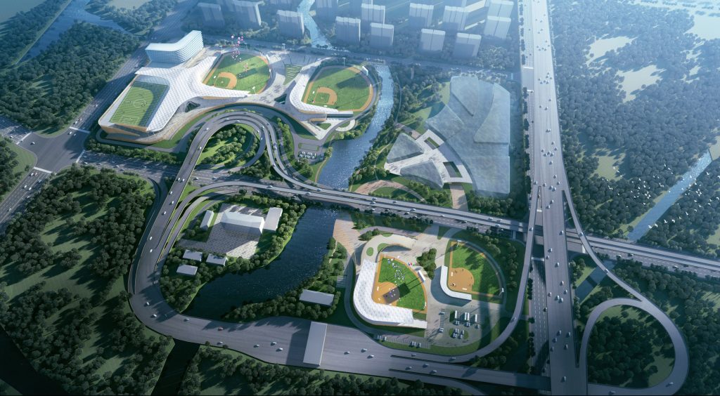 亞運(yùn)會棒壘球體育中心全景圖（全過程工程咨詢）