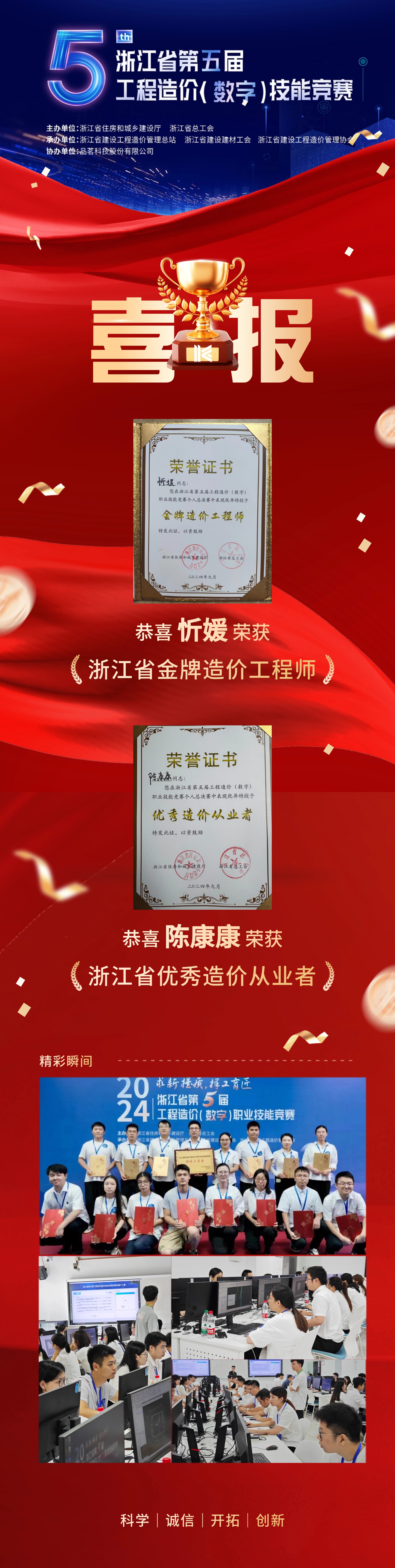 科信喜報(bào)｜我公司在浙江省第五屆工程造價(jià)（數(shù)字）技能競(jìng)賽中斬獲佳績(jī)